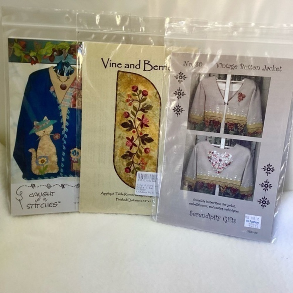 Lot of 3 Sewing Patterns Kit
